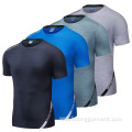 custom printing blank plain compression men t-shirt